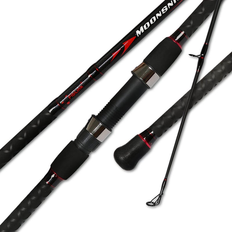 Fiblink Surf Casting Fishing Rod 2-Piece Graphite Travel Baitcasting Fishing Rod (Length: 9') - Image 1
