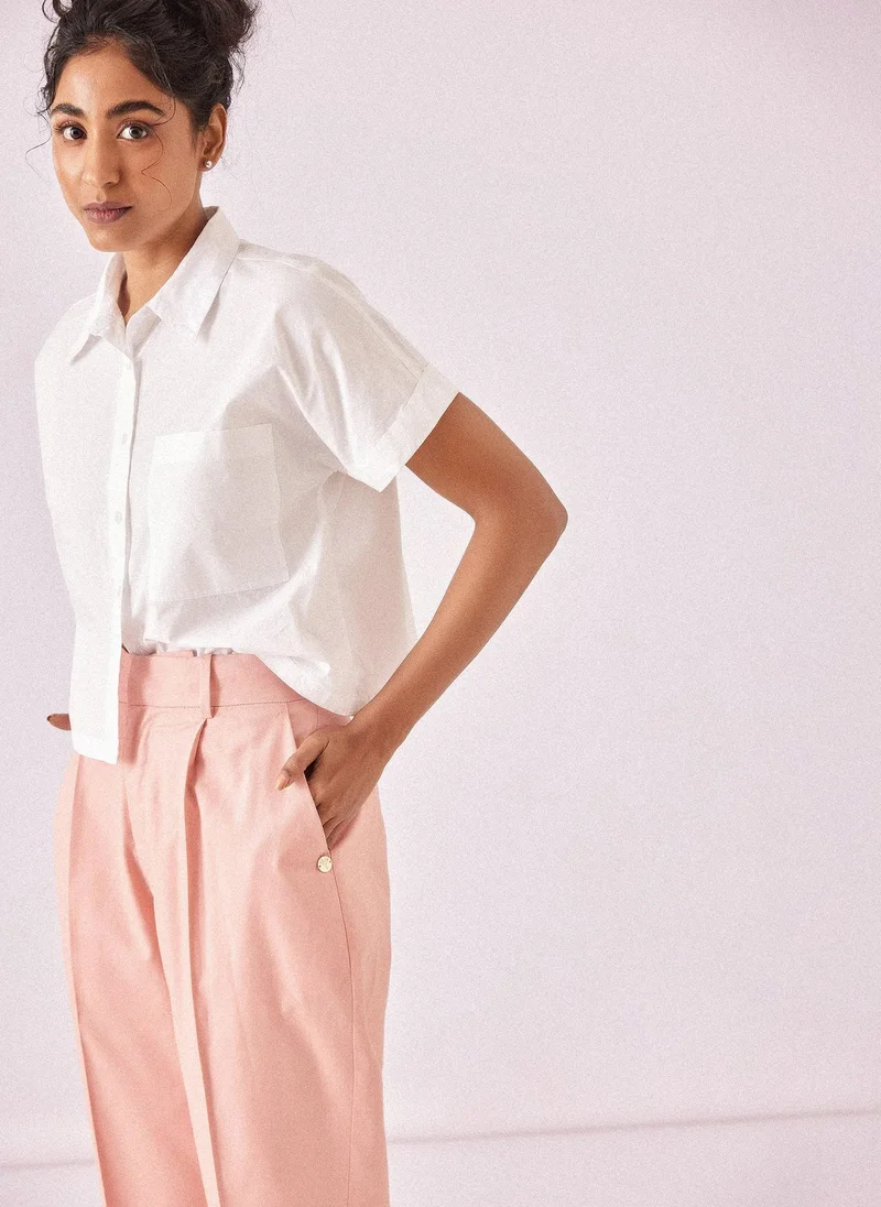 The Label Life Cap Sleeved Boxy Shirt