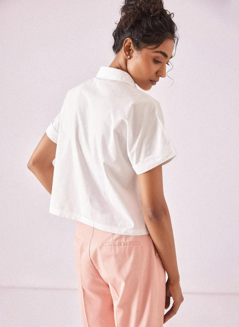 The Label Life Cap Sleeved Boxy Shirt