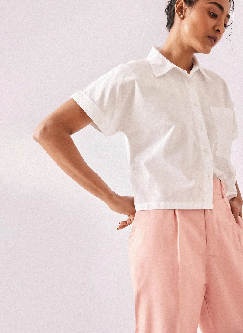 The Label Life Cap Sleeved Boxy Shirt