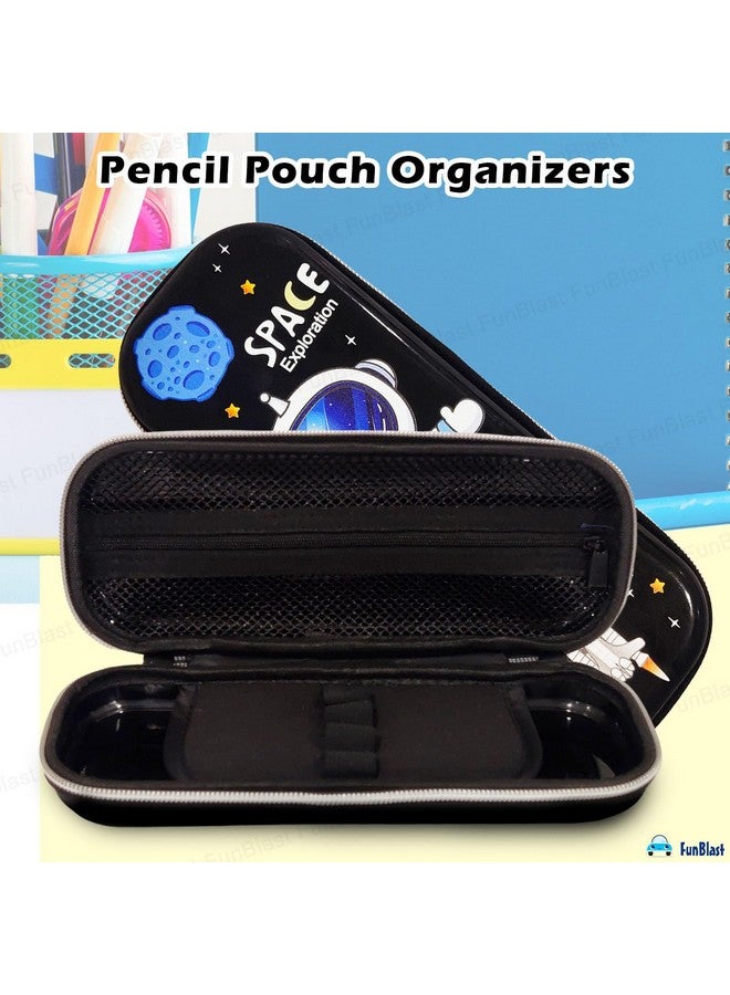 فنبلاست حافظة أقلام فن بلاست سبيس للأطفال، هدايا إرجاع بطابع الفضاء، جراب أقلام، صندوق أقلام، حافظة أقلام للأولاد، جراب أقلام بطابع الفضاء ورواد الفضاء للأولاد - Image 3