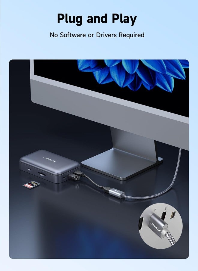 jsaux كابل تمديد USB 3.0 من JSAUX بحجم 2 حزمة 10 قدم + 10 قدم، نوع A ذكر إلى أنثى، كابل موسع من النايلون متوافق مع كاميرا الويب، الكاميرا، الهاتف، محور USB، الفأرة، لوحة المفاتيح، الطابعة، القرص الصلب، إكس بوكس - رمادي - Image 4