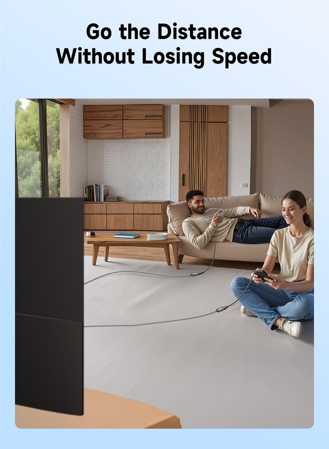 jsaux كابل تمديد USB 3.0 من JSAUX بحجم 2 حزمة 10 قدم + 10 قدم، نوع A ذكر إلى أنثى، كابل موسع من النايلون متوافق مع كاميرا الويب، الكاميرا، الهاتف، محور USB، الفأرة، لوحة المفاتيح، الطابعة، القرص الصلب، إكس بوكس - رمادي - Image 5