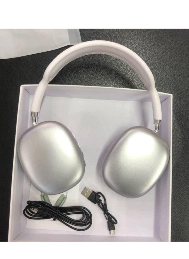 SP - P9 Wireless Bluetooth Headphone Over Ear Headphone With Mic White - Image 1