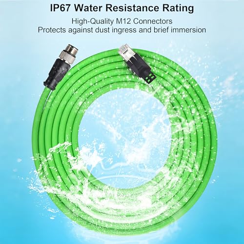 ZBLZGP M12 4-Pin D-Code RJ45 Ethernet Cable CAT5E Ultra-High Speed Support 100Gbps Transmission 5M for Data-Intensive Factory Networks - Image 3