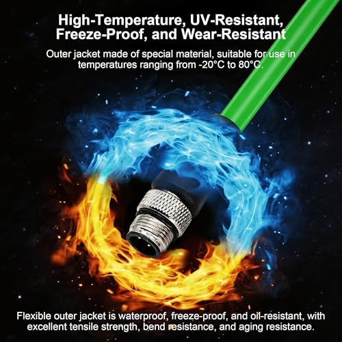 ZBLZGP M12 4-Pin D-Code RJ45 Ethernet Cable CAT5E Ultra-High Speed Support 100Gbps Transmission 5M for Data-Intensive Factory Networks - Image 5