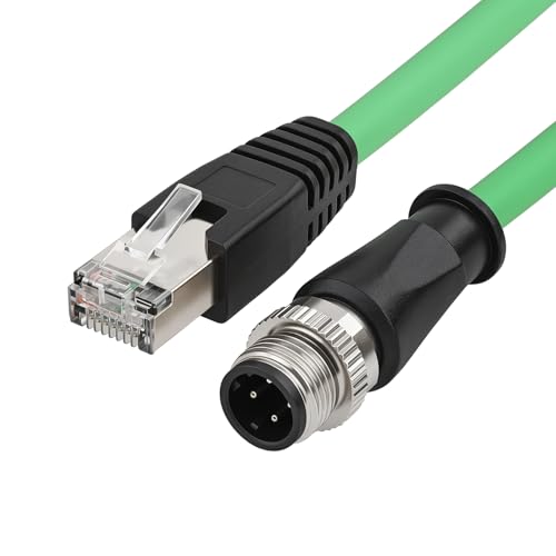 ZBLZGP M12 4-Pin D-Code RJ45 Ethernet Cable CAT5E Ultra-High Speed Support 100Gbps Transmission 5M for Data-Intensive Factory Networks - Image 1