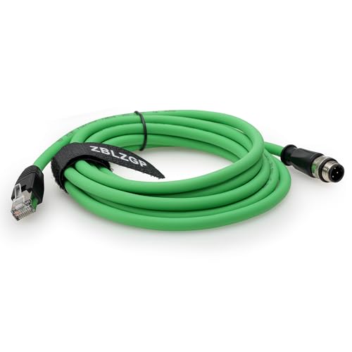 ZBLZGP M12 4-Pin D-Code RJ45 Ethernet Cable CAT5E Ultra-High Speed Support 100Gbps Transmission 5M for Data-Intensive Factory Networks - Image 2