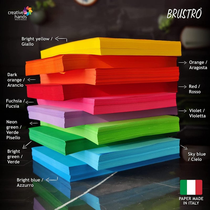 FABRIANO Brustro Copy Tinta A4 Assorted Bright & Soft Combo Pack, 80 Sheets (4 Sheets Each Of 10 Bright Colours & 10 Soft Colours) - Image 3