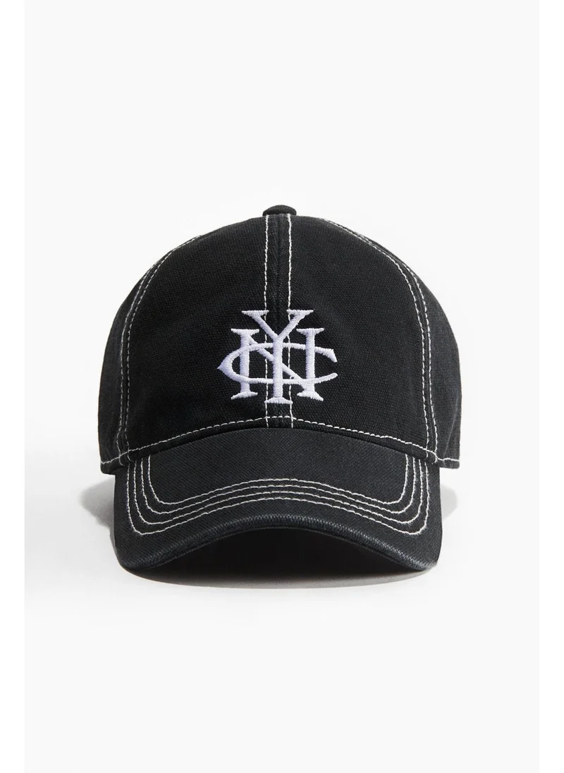 اتش اند ام Motif-detail twill cap