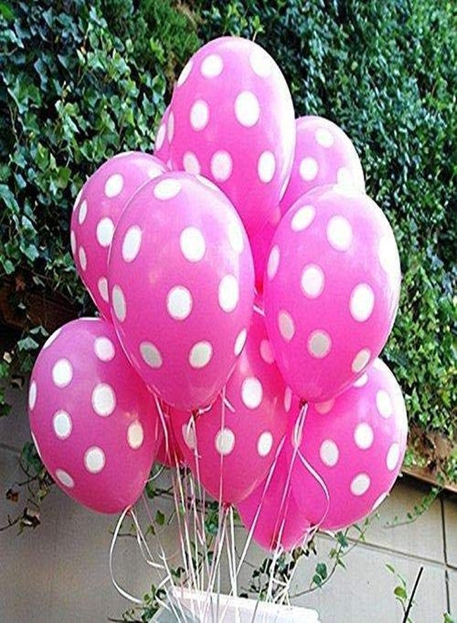 Balloonistics Pink 12 Inches Pack of 30 Polka Dot Balloon for Theme Party, Birthday, Anniversary, Baby Shower and Party Decorations - Image 1