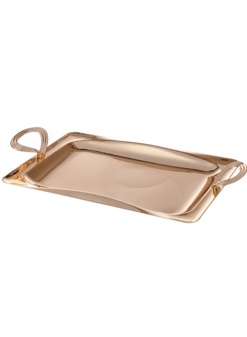 Hic metal serving trays set golden color - Image 3