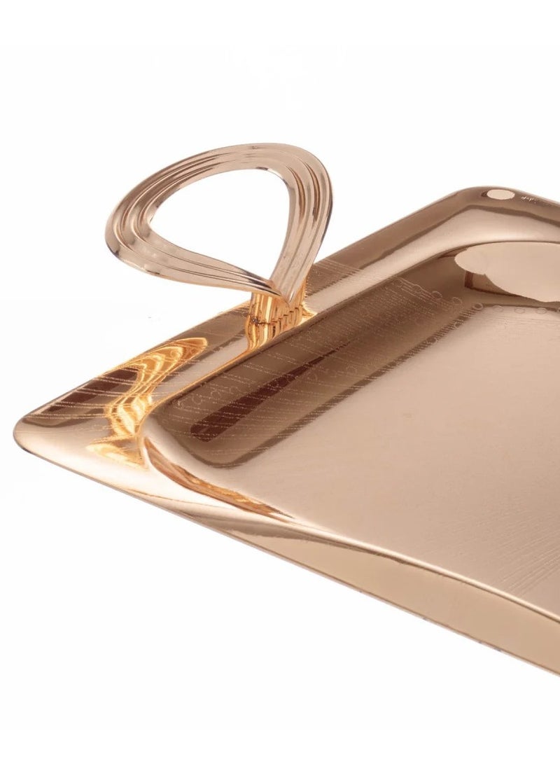 Hic metal serving trays set golden color - Image 2