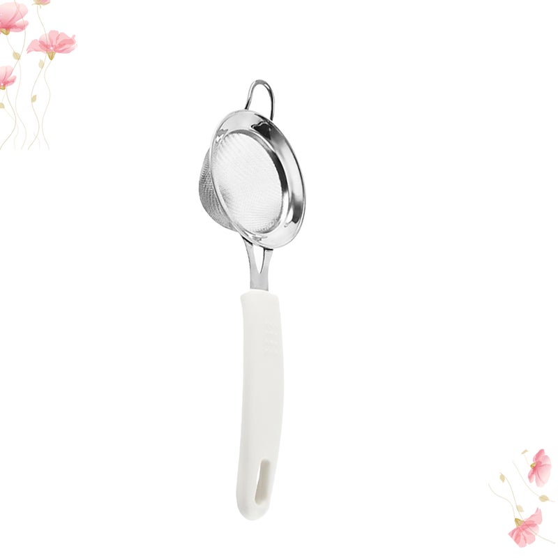 2 pcs Stainless Steel Flour Sifters and Whisk Hand Held Fine Sieves Powder Colander Mesh Food Sieve Strainer (10cm Sifter) - Image 2