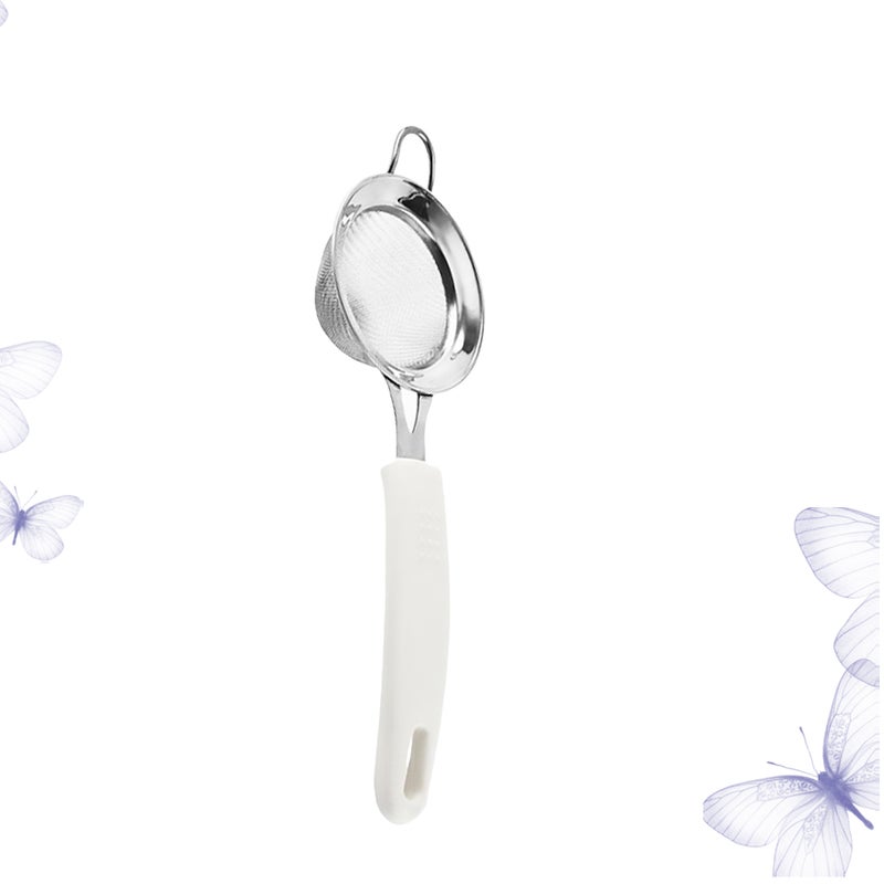 2 pcs Stainless Steel Flour Sifters and Whisk Hand Held Fine Sieves Powder Colander Mesh Food Sieve Strainer (10cm Sifter) - Image 4