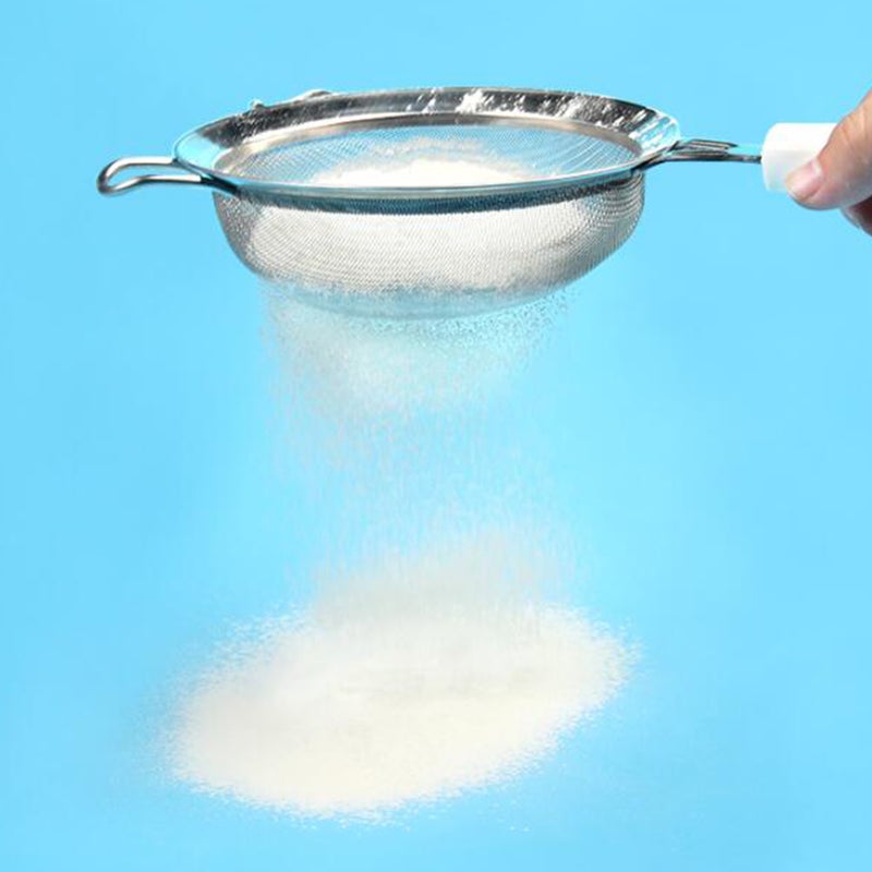 2 pcs Stainless Steel Flour Sifters and Whisk Hand Held Fine Sieves Powder Colander Mesh Food Sieve Strainer (10cm Sifter) - Image 5