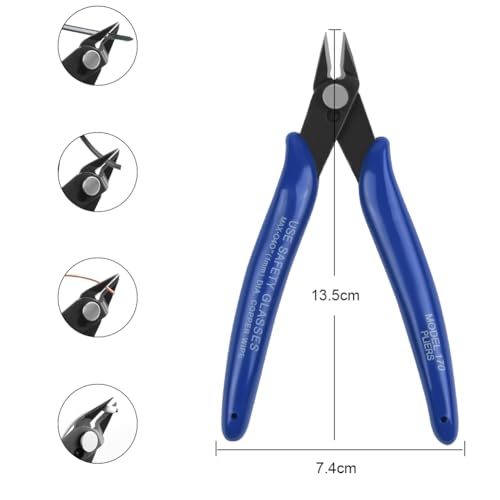 Ainiv Precision Tweezers Set, 11PCS Anti-Static ESD Tweezers Set with 1PCS Micro Wire Cutter for Modeling, Electronic Repair, Handicraft, Laboratory, Jewelry Manufacturing, Hobby etc - Image 4