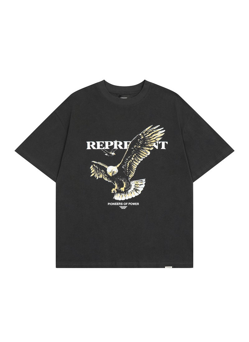 Generic - Vintage Eagle Print FOG Tee Unisex Oversized Streetwear White - Image 1