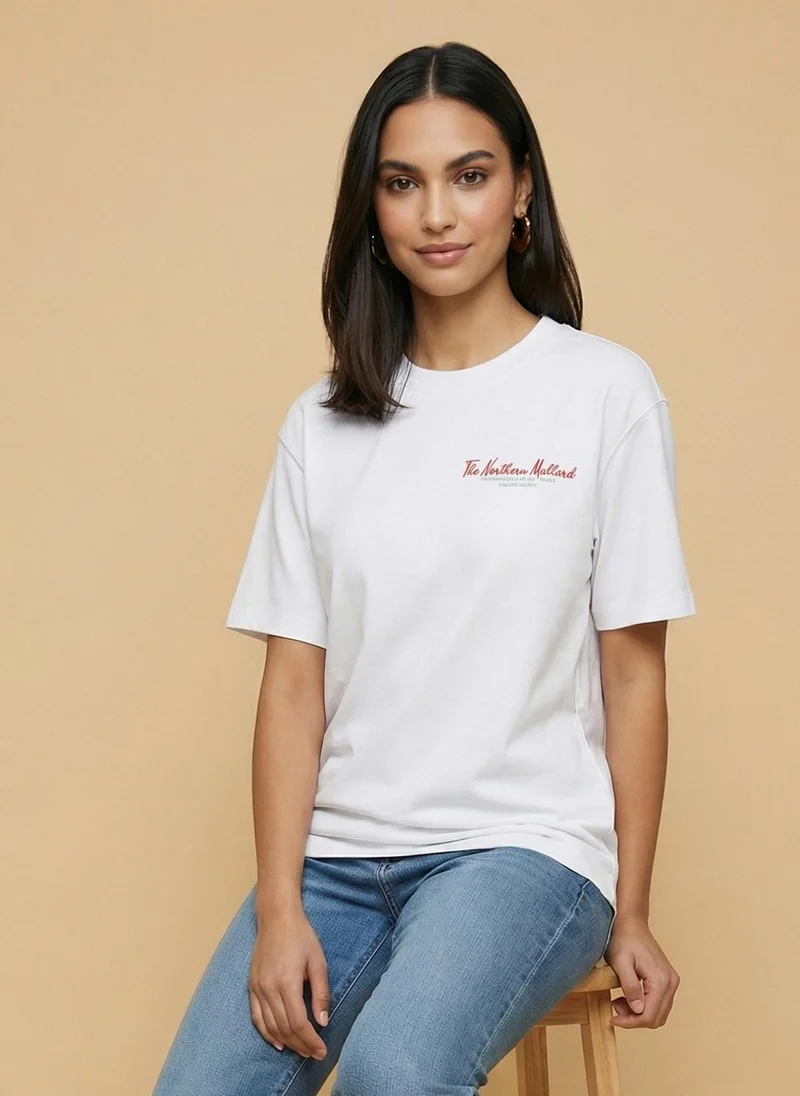 نوبيرو Nobero Women Oversized Printed T-shirt