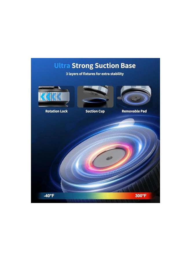 S-TOP Upgraded Magnetic Phone Stand for Car, 360° Rotatable Phone Holder for MagSafe, Strong Magnet, Foldable Car Mount with Vacuum Suction Cup, Mini Car Stand with Magnetic Ring for all Smartphone - Image 5