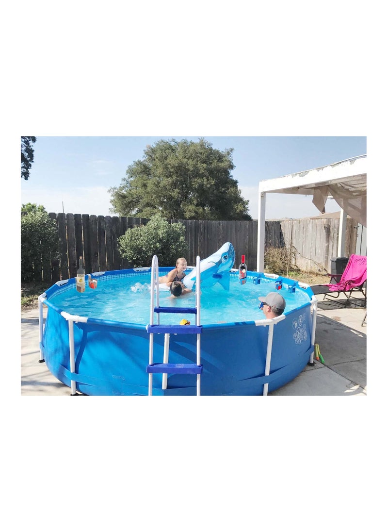 Generic - 2-in-1 Above Ground Pool Cup Holder - No Spill Design for 2-Inch or Smaller Round Top Bars - Perfect Pool Accessory for Enjoying Drinks by the Water. - Image 1