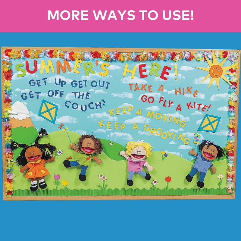 Fun Express مجموعة دمى اليد للأطفال السعيدة من 8 قطع - متعة اللعب التفاعلي - متعددة الأعراق رائعة لمرحلة الرعاية النهارية والفصول الدراسية - مثالية للعب والتعلم، وتعزيز الإبداع والضحك - Image 5