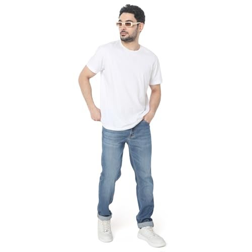 Spykar Men Blue Regular Fit Mid-Rise Casual Mid Rise Jeans (Size: 36)-EMDRO1BD015-Mid Blue - Image 5