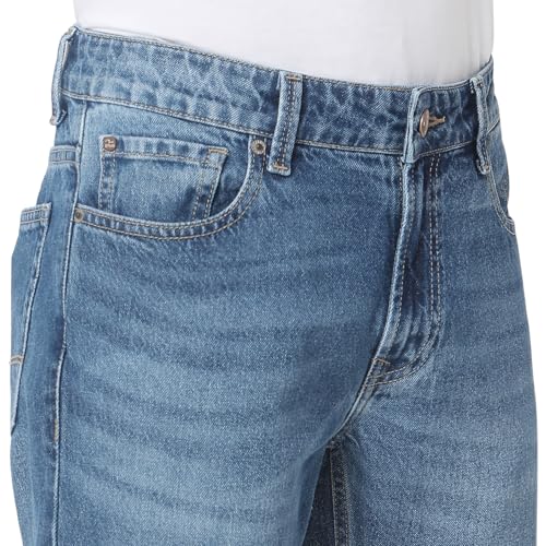 Spykar Men Blue Regular Fit Mid-Rise Casual Mid Rise Jeans (Size: 36)-EMDRO1BD015-Mid Blue - Image 4