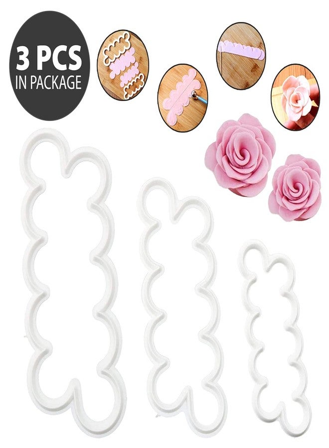 Tesorrio 3Pcs Fondant Cutters for Edible Flowers Cake Decorations - Easy-to-Use, Different Sizes Fondant Flower Cutter for Gumpaste Flowers - Elegant Edible Rose Petals in Wedding Cakes and Desserts - Image 4