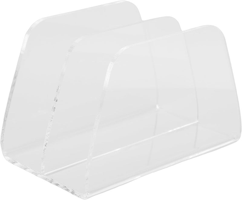 aqxreight Acrylic Desk File, 2 Sections Clear Vertical Opening Design with 4cm Gaps for Documents Books Mail, Multi Functional Storage for Office Home Classroom - Image 4