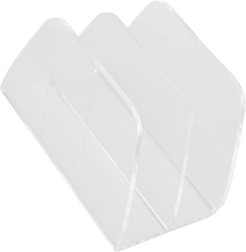 aqxreight Acrylic Desk File, 2 Sections Clear Vertical Opening Design with 4cm Gaps for Documents Books Mail, Multi Functional Storage for Office Home Classroom - Image 5
