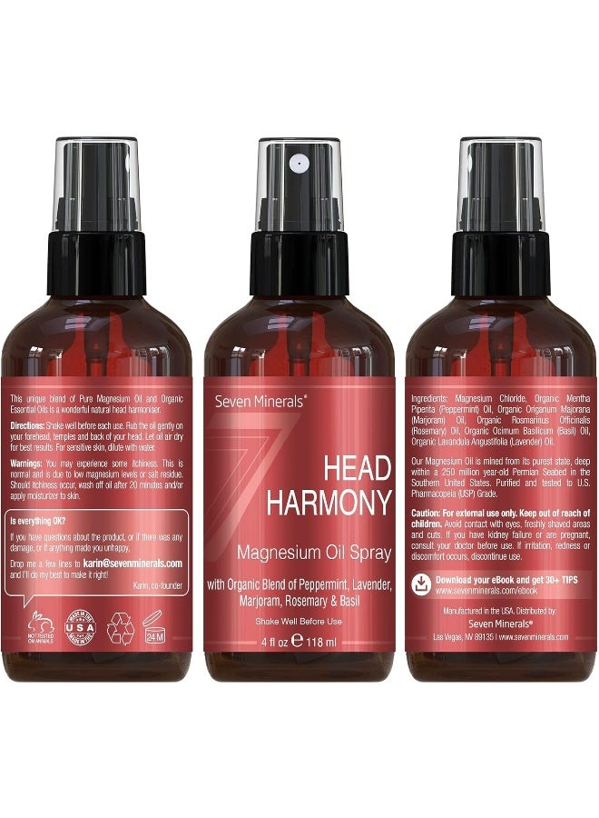 Seven Minerals Natural Migraine Relief Spray - Powerful Magnesium Oil Blend with Essential Oils - Image 2