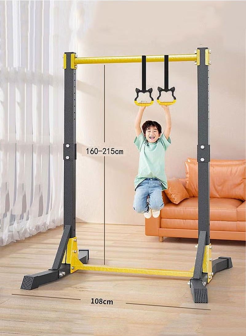 XiuWoo Gymnastics equipment, Adjustable, Junior Children Folding Training equipment for Kids Home Gym Equipment with Rings, Swings and Sandbags  - Image 2