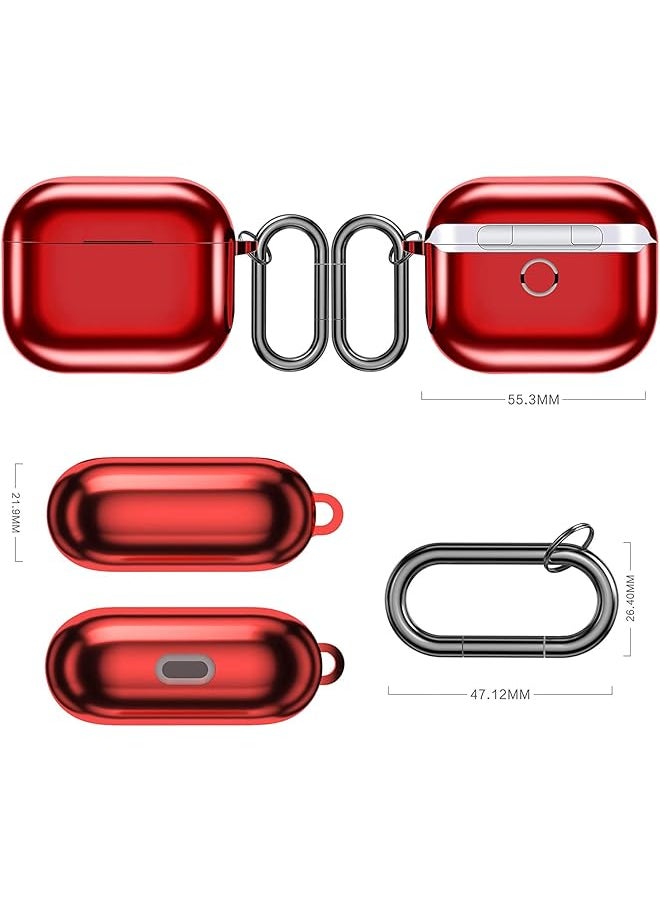 erorex - Compatible With Airpods 3 Case Cover Shockproof Tpu Plated Protective Cover Skin With Keychain For Airpod 3Rd Generation Anti Scratch Drop Proof Front Led Visible - Image 1