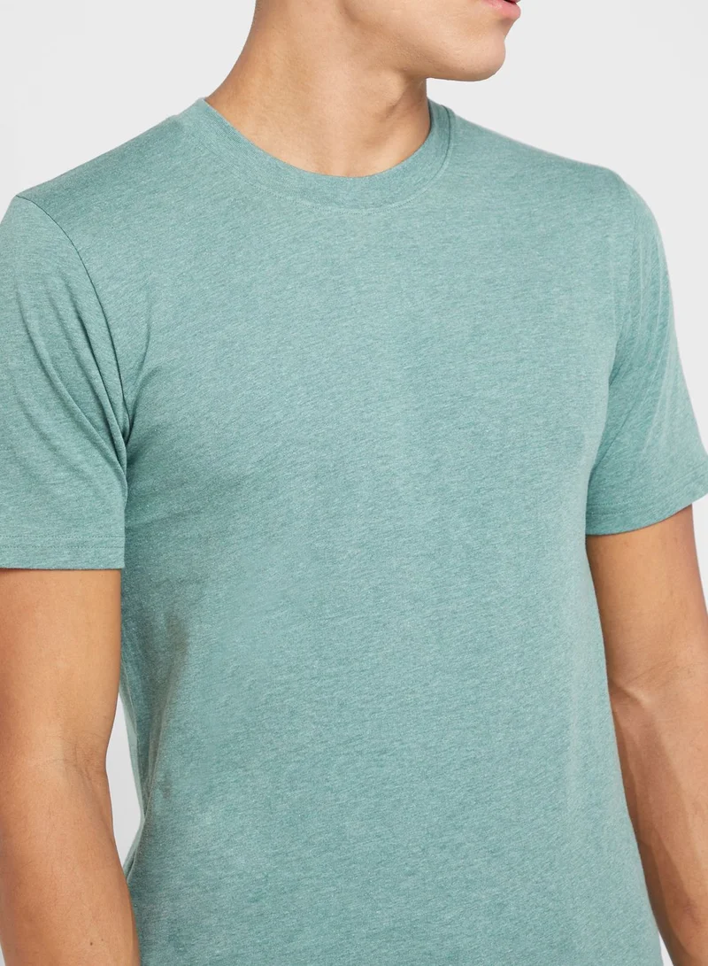 Seventy Five Melange Crew Neck T Shirt