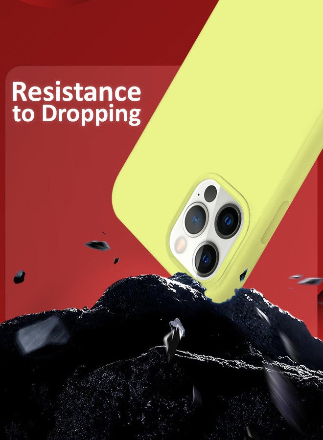 CATANES [for iPhone 12 Pro] 3 Pack Silicone Case and 2 3D Screen Protectors Shockproof Protective Case Anti Scratch Smooth Case Cover/Yellow - Image 3