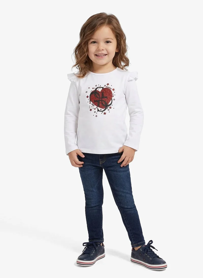 GUESS Kids Slogan Crew neck T-Shirt