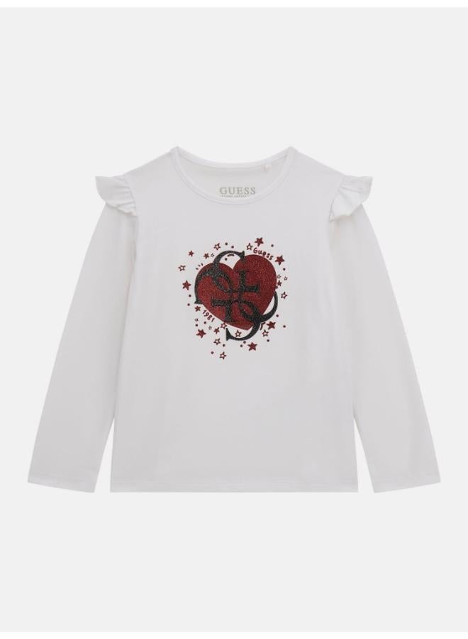 GUESS Kids Slogan Crew neck T-Shirt - Image 2
