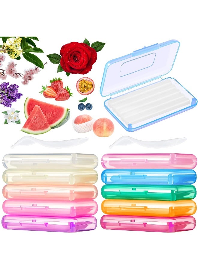 Geiserailie 10 Pack Braces Wax For Teeth New Flavored Dental Orthodontic Wax With Applicator Scraper For Braces Wearer, Oral Appliances, Aligners Patients, Fruit Floral Flavors - Image 1