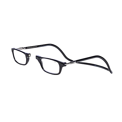 Clic Magnetic Reading Glasses for Men or Women, Computer Readers, Original (S-M, Black, 1.75 Magnification) - Image 1