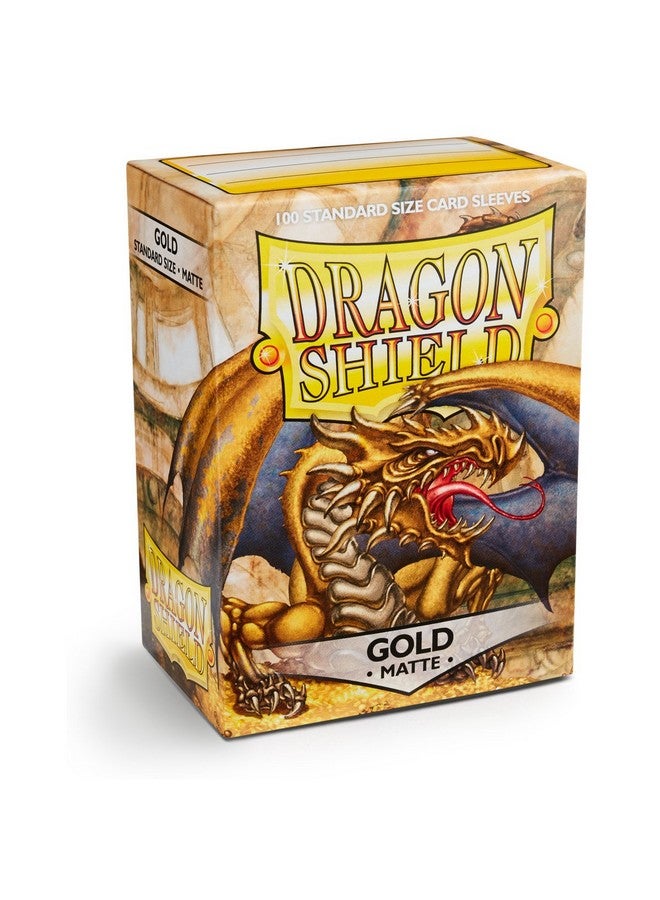 Arcane Tinmen Dragon Shield | Standard Size Card Matte Sleeves | 100 CT - Smooth & Tough Premium TCG Sleeves | Compatible with Pokemon, Flesh & Blood, One Piece & Magic The Gathering | Gold - Matte - Image 3
