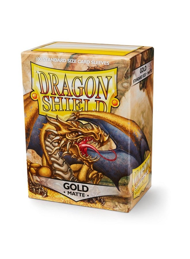 Arcane Tinmen Dragon Shield | Standard Size Card Matte Sleeves | 100 CT - Smooth & Tough Premium TCG Sleeves | Compatible with Pokemon, Flesh & Blood, One Piece & Magic The Gathering | Gold - Matte - Image 4