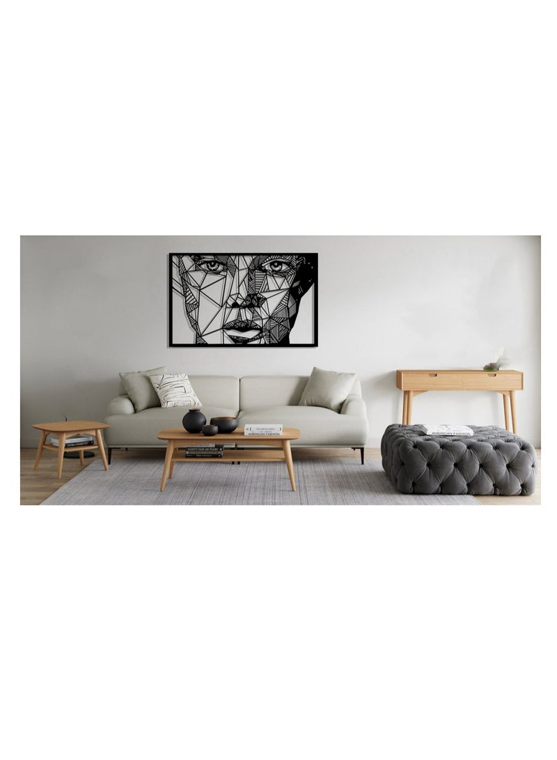 Metal Woman Face Metal Wall Art Frame - Image 3