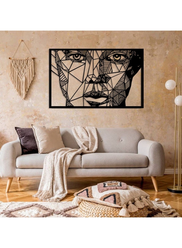 Metal Woman Face Metal Wall Art Frame - Image 2