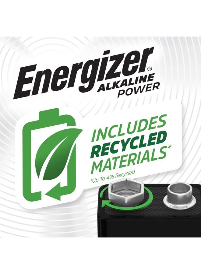 Energizer بطاريات قلوية 9 فولت (8 عبوة) ، بطاريات قلوية 9 فولت طويلة الأمد - Image 3