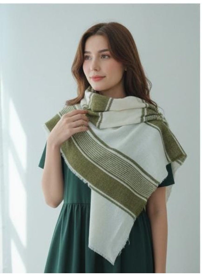 شال حريمي صوف موهاير ناعم ودافئ أنيق مناسب للشتاء والاستخدام اليومي - Image 1