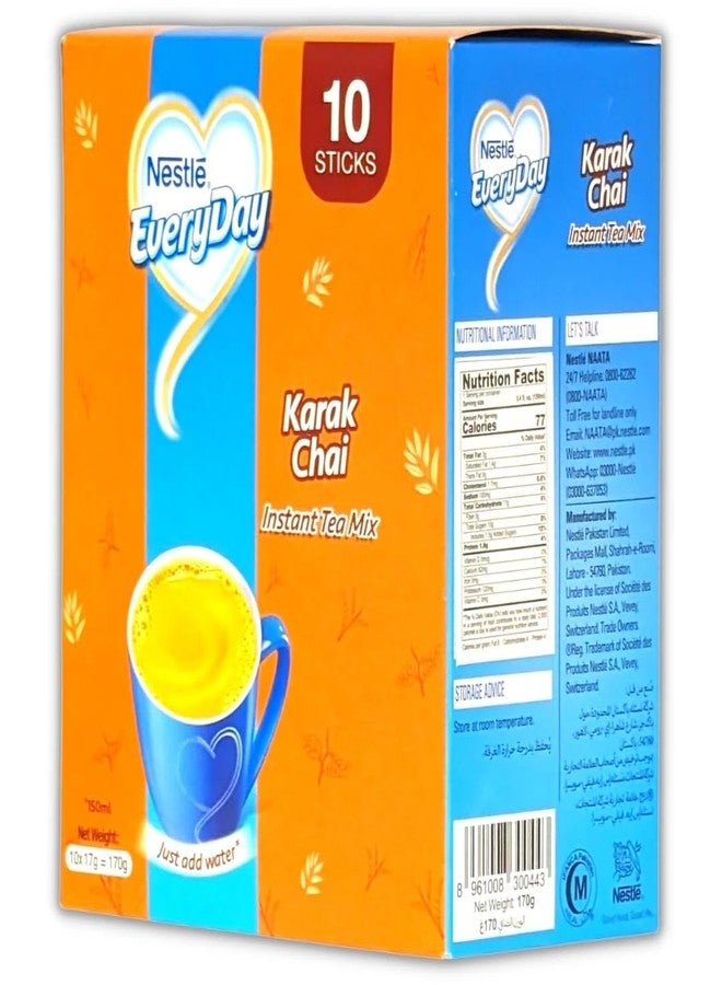 Nestle Everyday Karak Chai Instant Tea Mix, 10 Sachets Box (17g Each), Rich & Creamy Milk Tea - Image 3