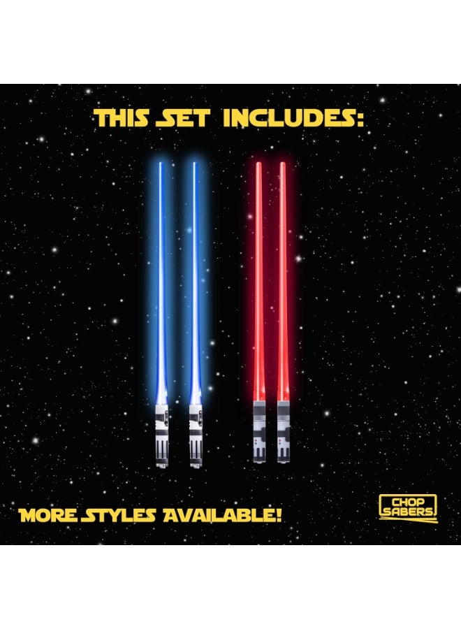 Sabers Chop Lightsaber Led Light Up Chopsticks 2 Pair Red Blue - Image 5