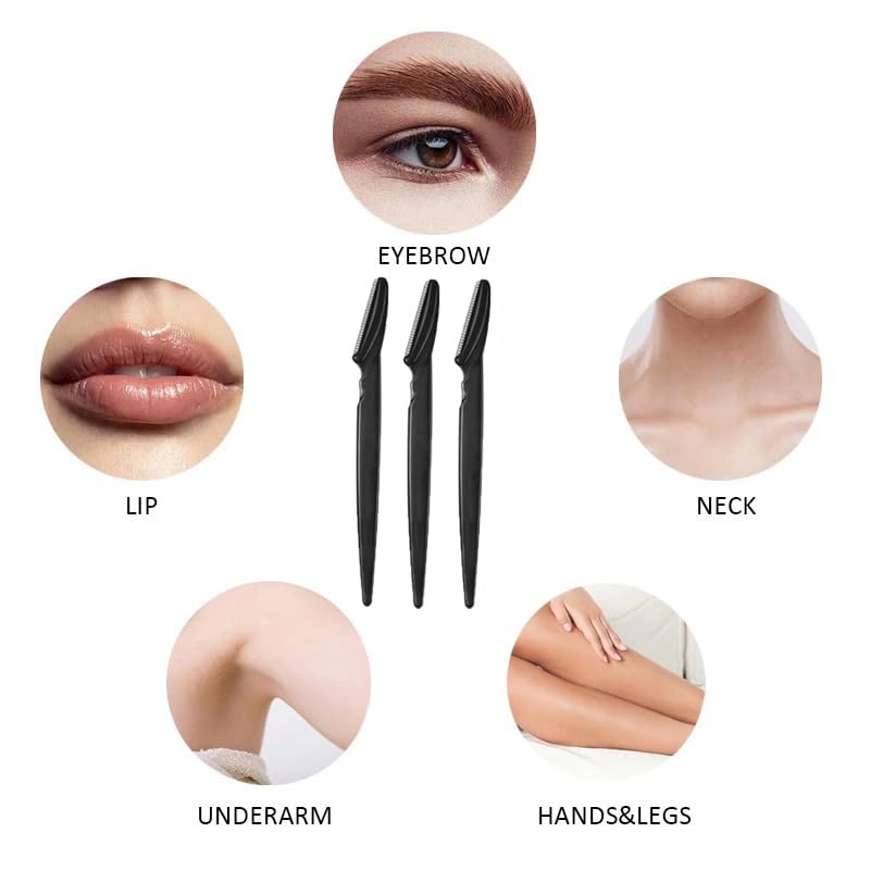 WANGFXWA Dermaplane Razor For Women Men Eyebrow Razors Dermaplaning Tool For Face Shaver Home Hair Beauty blade Trimmer Microblades Peach Fuzz Remover micro dermabrasion facial tool 12pcs - Image 5