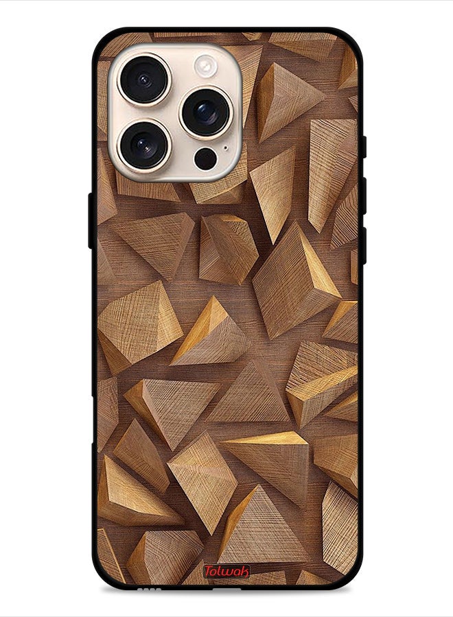 Tolwak Apple iPhone 16 Pro Protective Case Cover Wood Pieces Art - Image 1